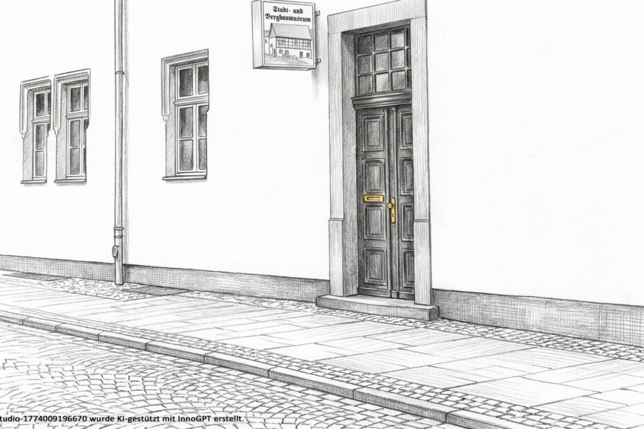 Bleistift-Skizze Stadt- und Bergbaumuseum