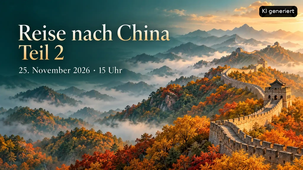 Reise nach China, Teil 2: Mit Karl Seidel im Mittwochstreff